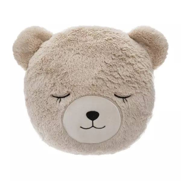 Børnepude i falsk pels (27 cm) Bjørn Beige