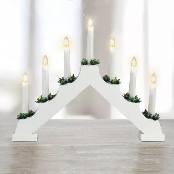Candelabro luminoso Minuteur Blanco
