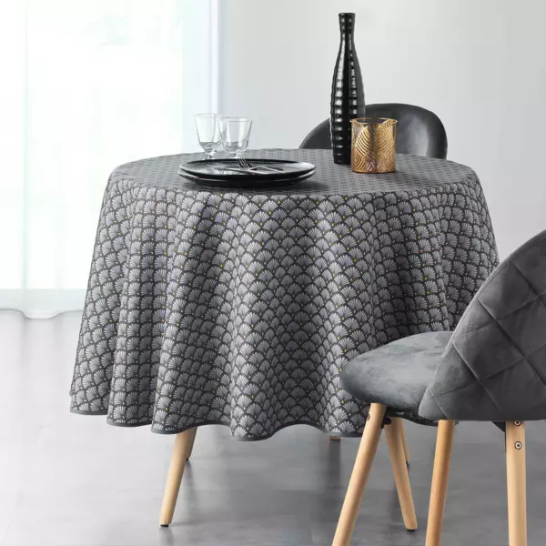Tovaglia Rettangolare In Cotone E Lino Con Nappe - 140x180 Cm, Beige, Resistente Alle Pieghe, Per Interno Ed Esterno