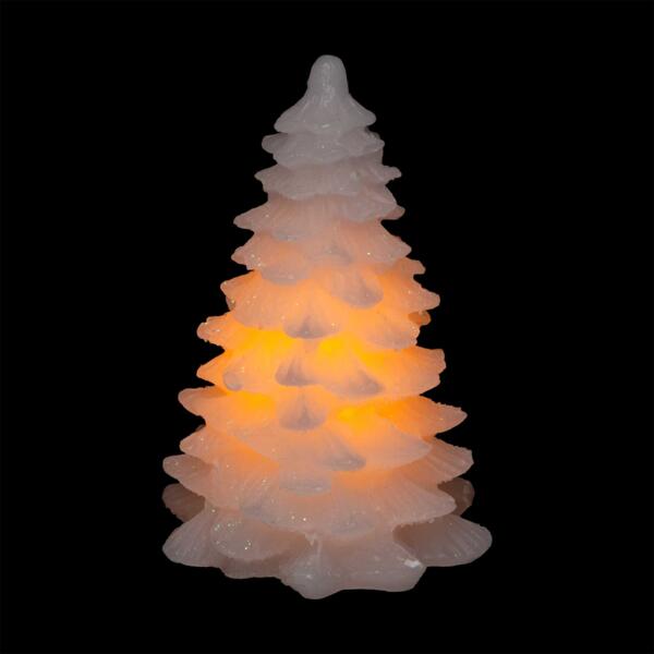 Bougies de Noël LED Bougies de décoration de Noël Lampe de table Bougie  effet scintillement, support étoile effet scintillement blanc clair, 1x LED,  DxH 14,5x165 cm