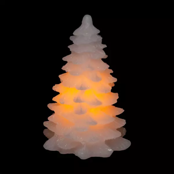 Bougie LED (H9 cm) Sapin Blanc chaud