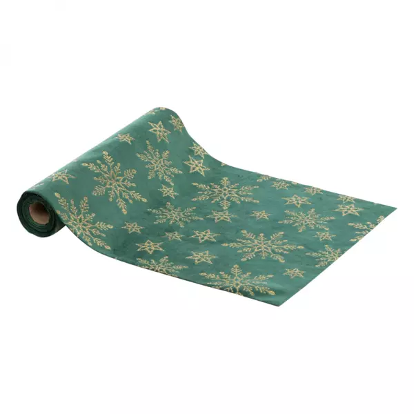 Tischläufer mit Pailletten Grün