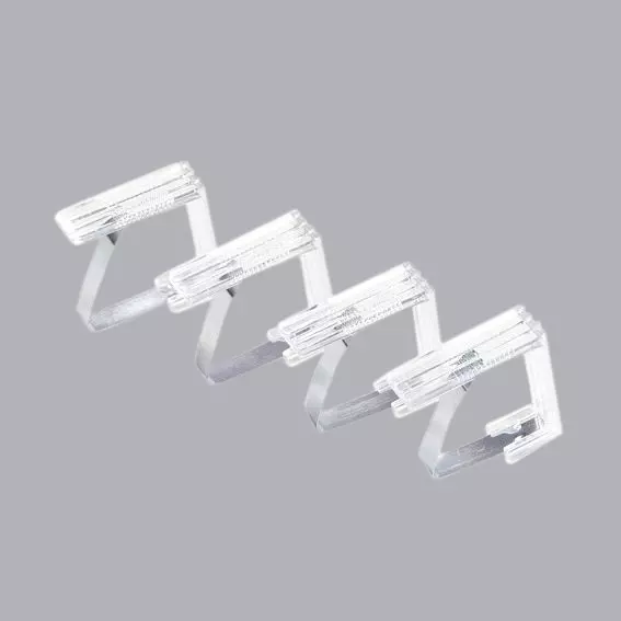 Lot de 4 pinces pour nappe Simple Transparent