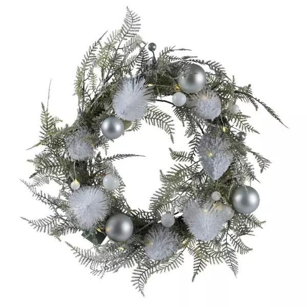 Batteridrevet lysende borddekoration (D40 cm) Ice Slv