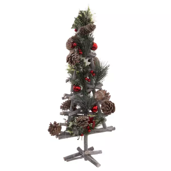 Sapin artificiel de table Branches Nature H55 cm Rouge 