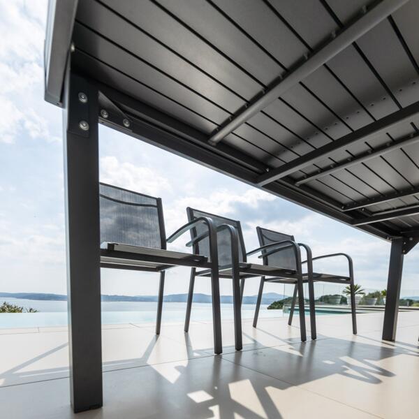 Mesa de jardÃ­n rectangular extensible Aluminio  Murano (Hasta 10 pers.) - Gris Antracita 6