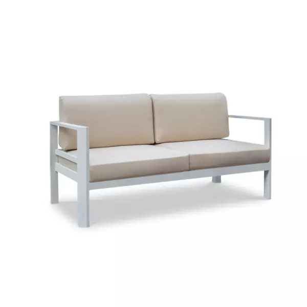 2-Sitzer Gartensofa Ostara - Weiß