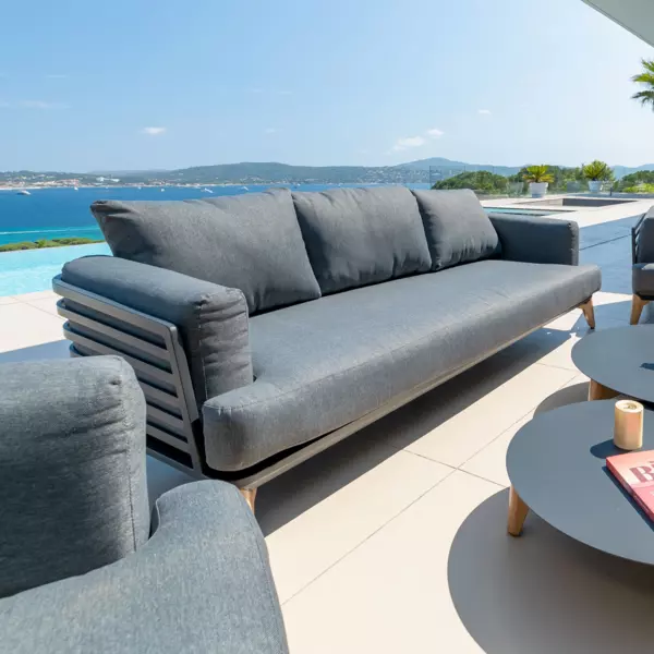 3-Sitzer Gartensofa Monte Carlo - Anthrazitgrau