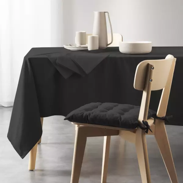 Tovaglia rettangolare cotone riciclato (L240 cm) Mistral Nero