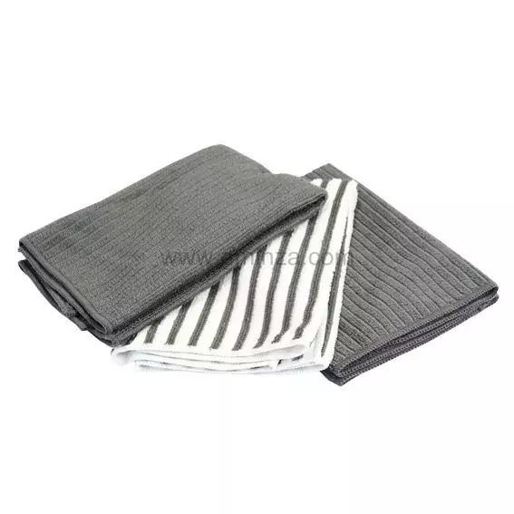 Lot de 3 torchons Cuistot Gris