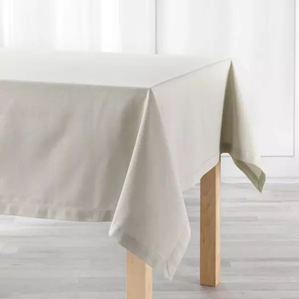 Nappe rectangulaire coton (140 x 240 cm) Charline Beige