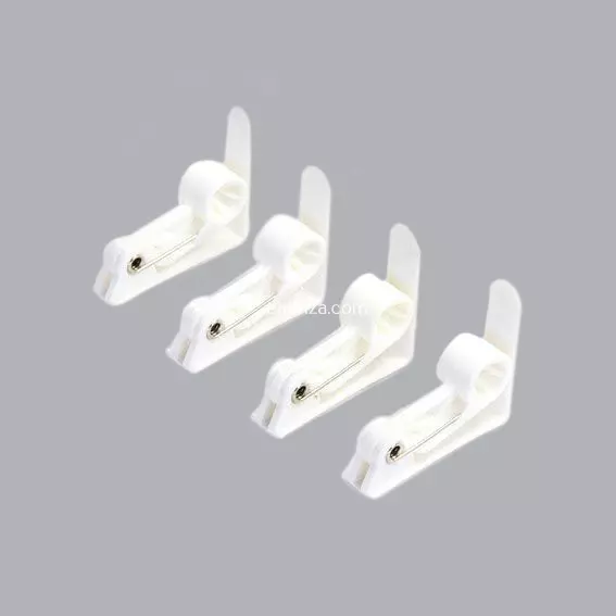Lot de 4 pinces pour Nappes Blanc
