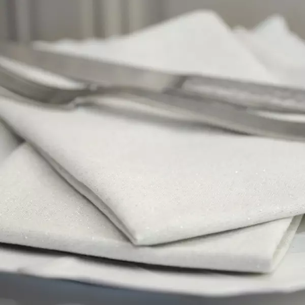 St af 3 bomuldsservietter (40 x 40 cm) Etincelle Ecru