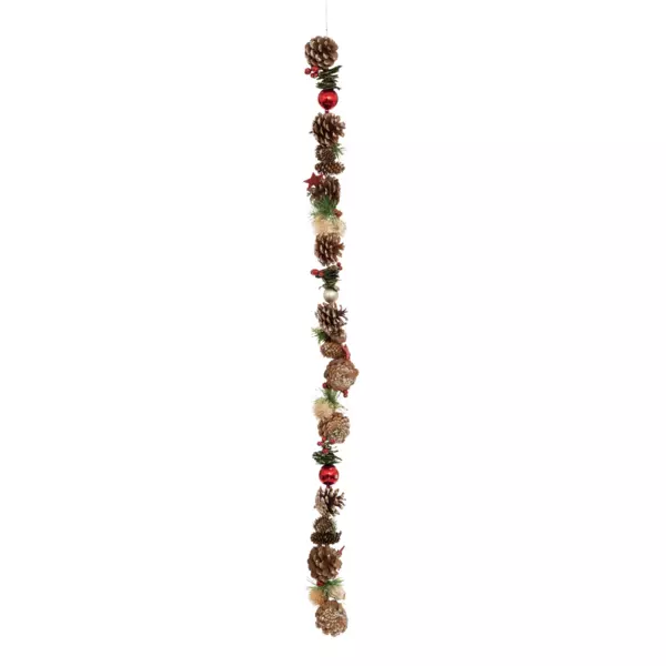 Versierde natuurlijke guirlande Elva Bruin