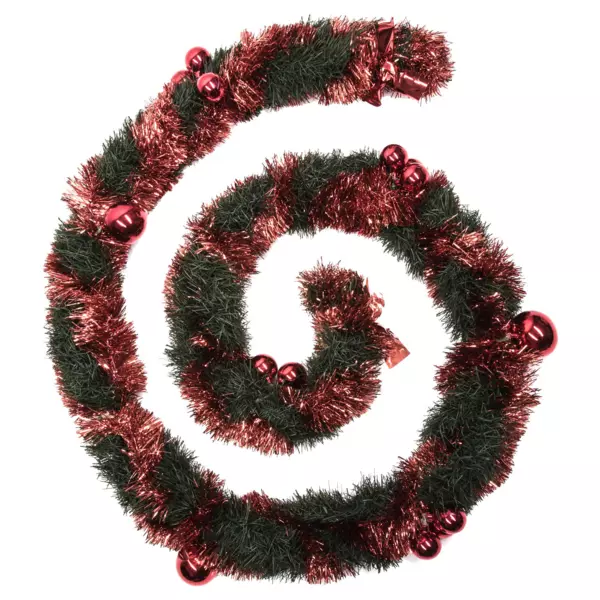 Guirnalda decorada Navidad roja