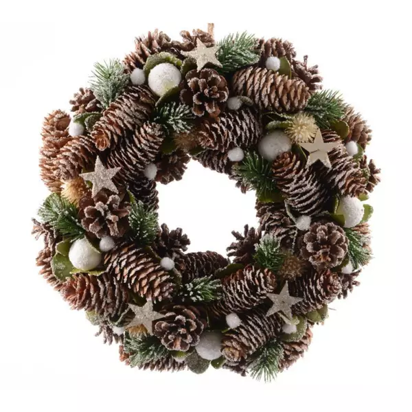 Corona de Navidad decorada Etoilée