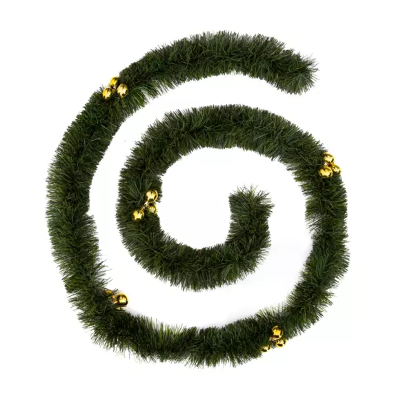 Guirnalda decorada pequeños adornos navideños