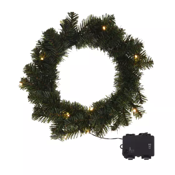 Corona de Navidad luminosa Glory Blanco cálido