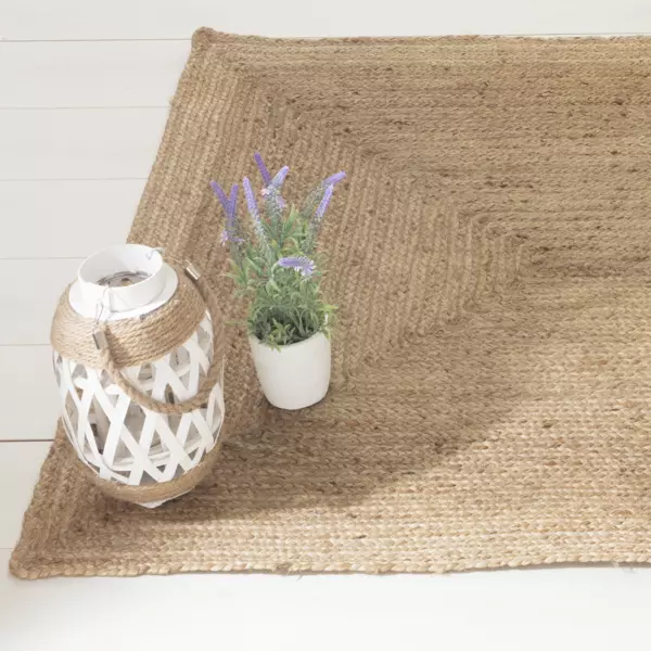 Vloerkleed jute (170 cm) Louna Beige naturel