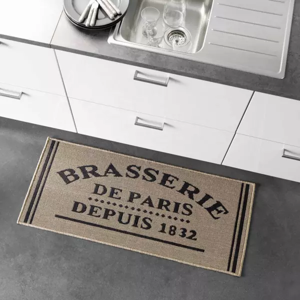 Tapis de cuisine (50 x 120 cm) Troquet Beige