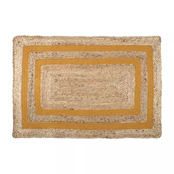 Alfombra yute (90 cm) Berry Amarillo mostaza