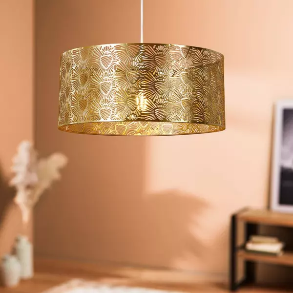 Hanglamp van metaal (D35 cm) Corazon Goudkleurig
