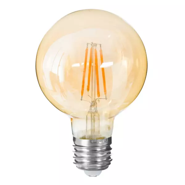 Glhbirne Globe D10cm Bernsteinfarben