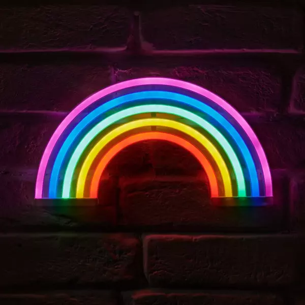 Insegna neon LED Arcobaleno Multicolore a pile