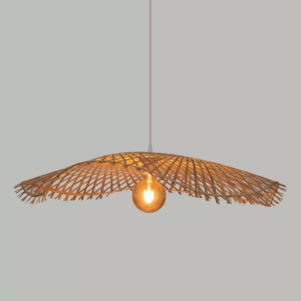 Suspension lumineuse bambou (D75 cm) Tess Naturel