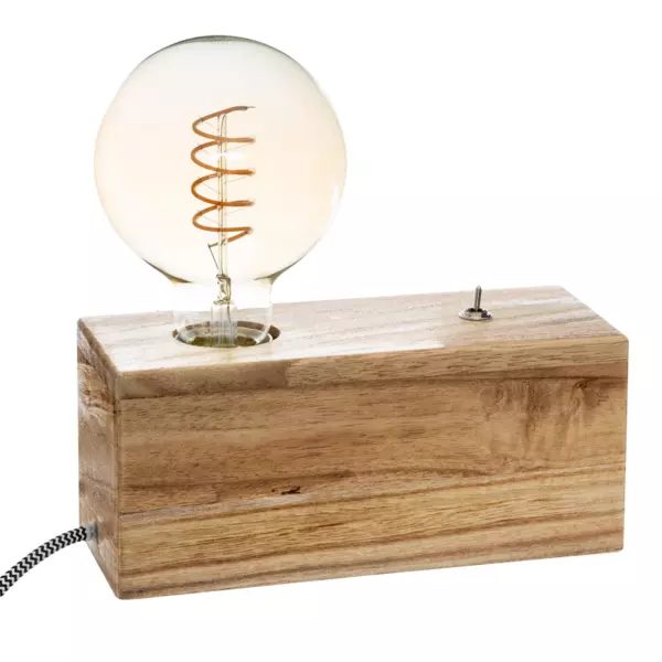Lampe Ă poser en bois (H8 cm) Tibu Naturel