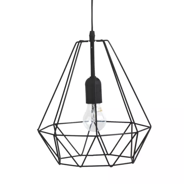 Lámpara de techo Diamante (29 cm) Negro