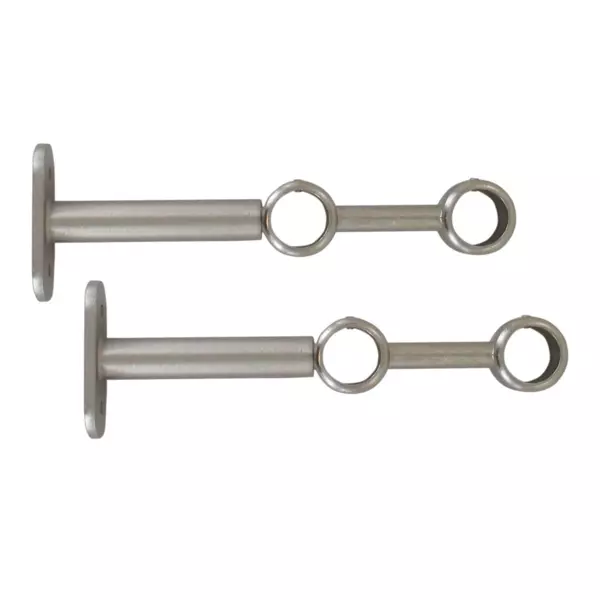 Lot de 2 supports tringles doubles extensibles (L150 - L195 / D20 mm) Jim Argent