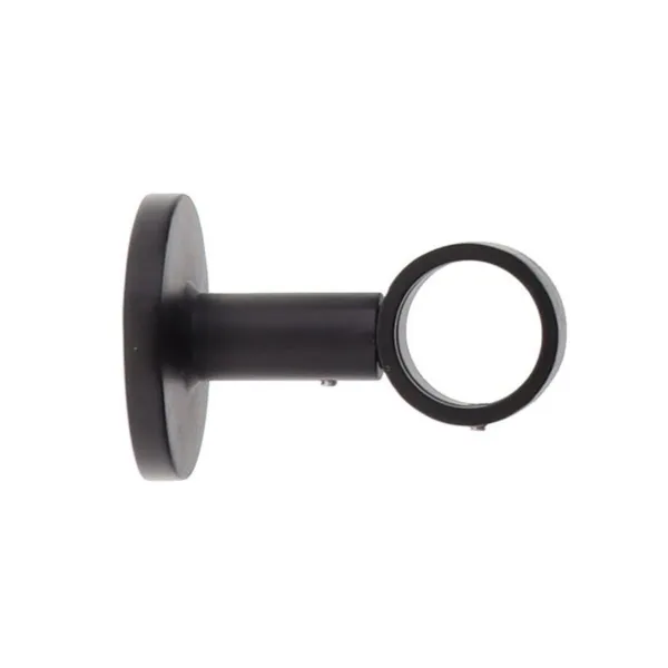 Coppia di Supporti Doppi in Legno per Tenda, Bastone 35 mm, Colore Noc