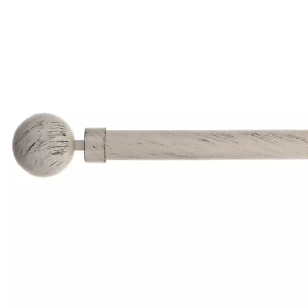 Kit de tringle extensible (L120 - L210 cm / D28 mm) Gaia Ivoire et noir