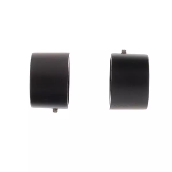 Lot de 2 embouts tringle (D28 mm) Lino Bouchons Noir mat