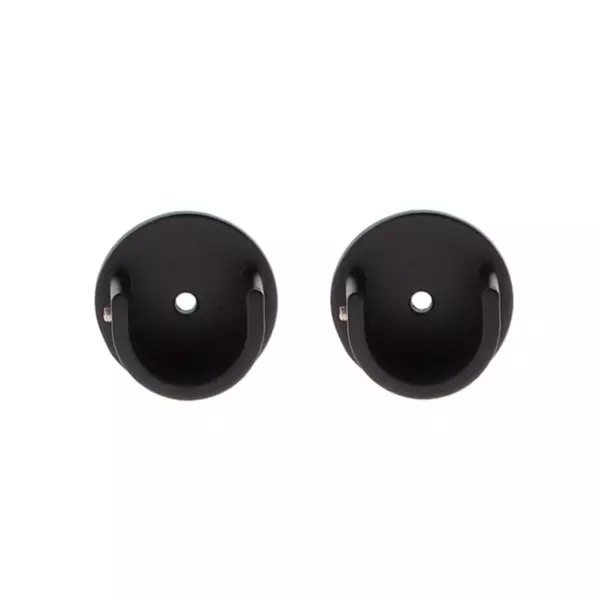 Juego de 2 soportes para barra de cortinas (D28 mm) Lino Negro mate