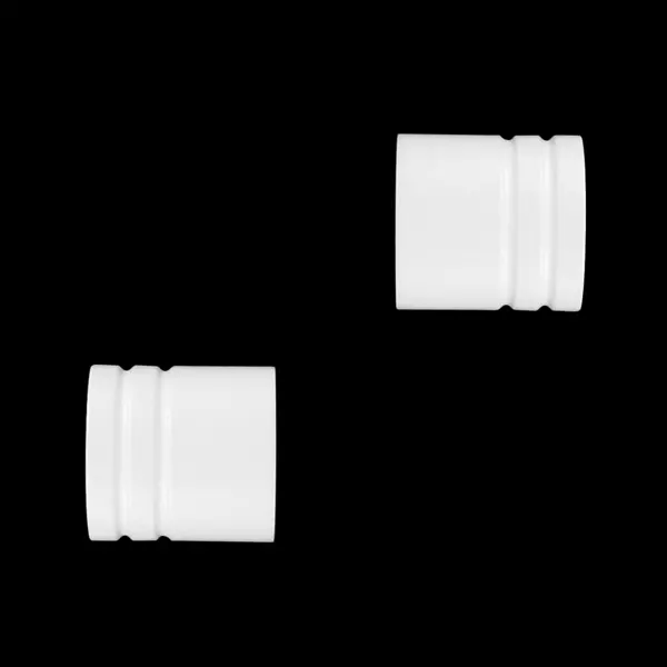 Lote de 2 conteras para barra de madera (D28 mm) Nils Bouchon Blanco