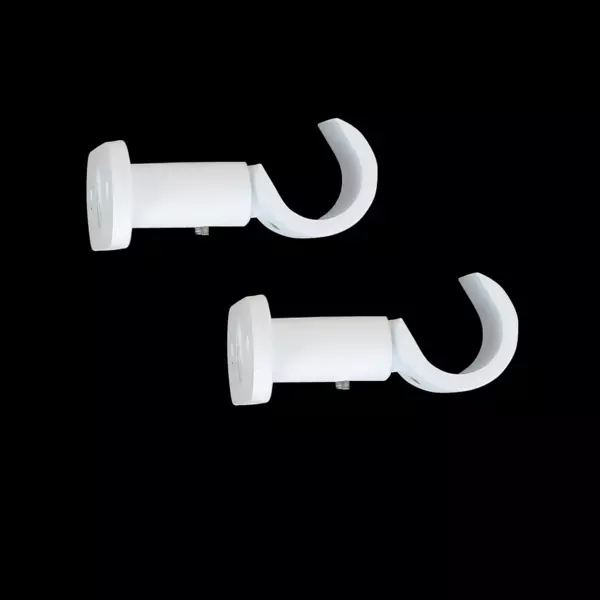 Lot de 2 supports tringles (L50 / D20 mm) Jim gouttière Blanc mat