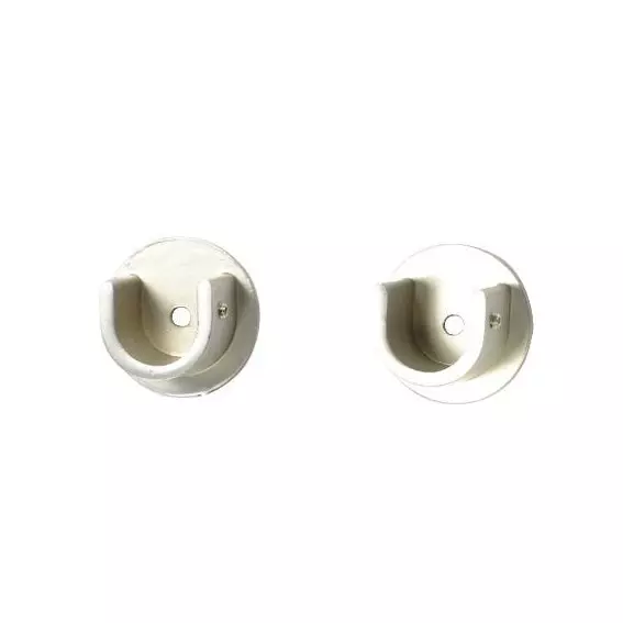 Lot de 2 naissances tringle rideau (D20 mm) Jim Argent mat