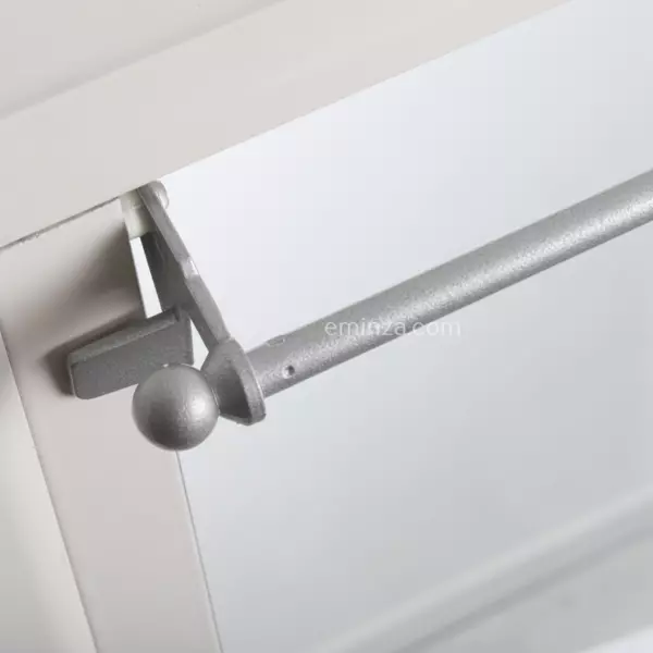 Udtrkkelig gardinstang Fix'vit (30 til 50 cm) Slv