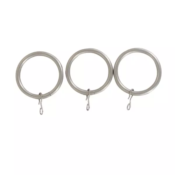 Lot de 8 anneaux tringle rideau (D28 mm) Lino Argent mat