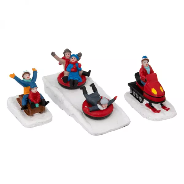 Figurer til glidende leg i landsby