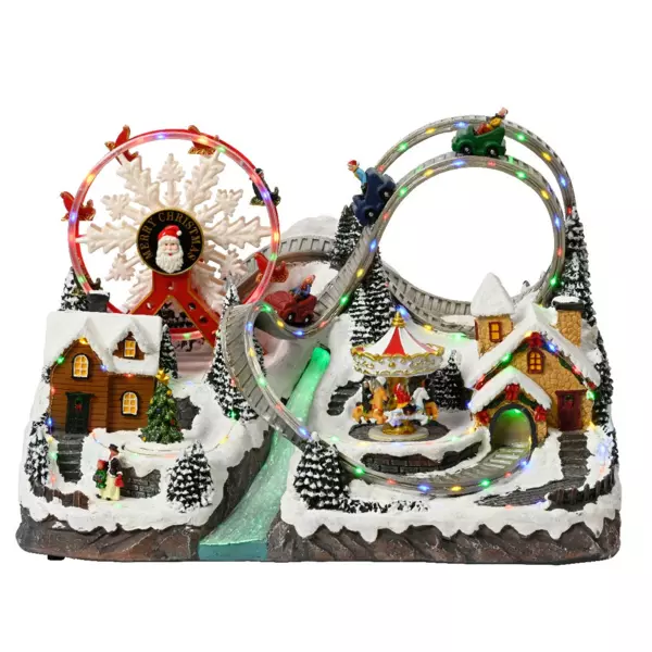 Scène de vie illuminée Village en fête