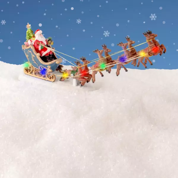 Kerstman slee klaar om op te stijgen (batterij)