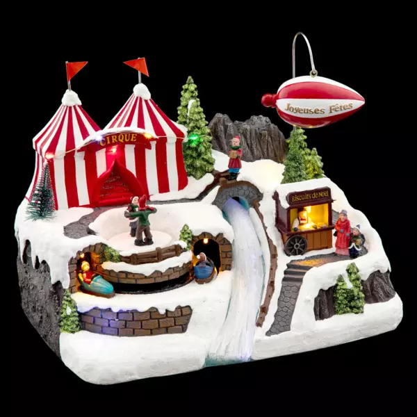 Village de Noël lumineux Chapiteau et dirigeable