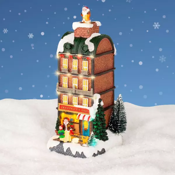 Magasin de jouets illuminé à piles