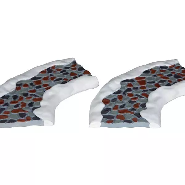 Lot de 2 accessoires Lemax (32 x 6 cm) Rue pave incurve