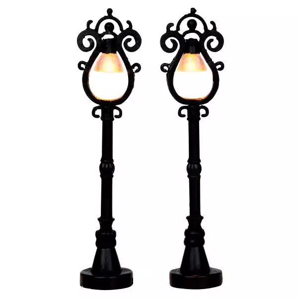Accesorio Lemax Lote de 2 Farolas parisinas a pilas