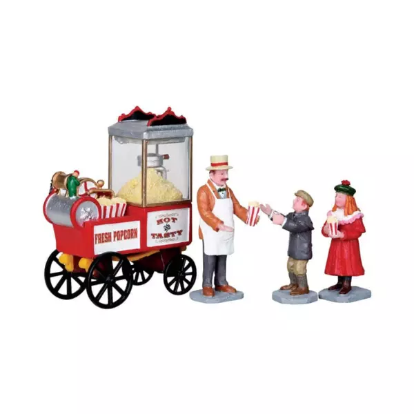 Personnages Lemax Vendeur de pop corn