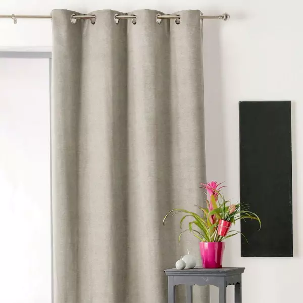 Isolerend verduisteringsgordijn (140 x H260 cm) Alaska licht Taupe